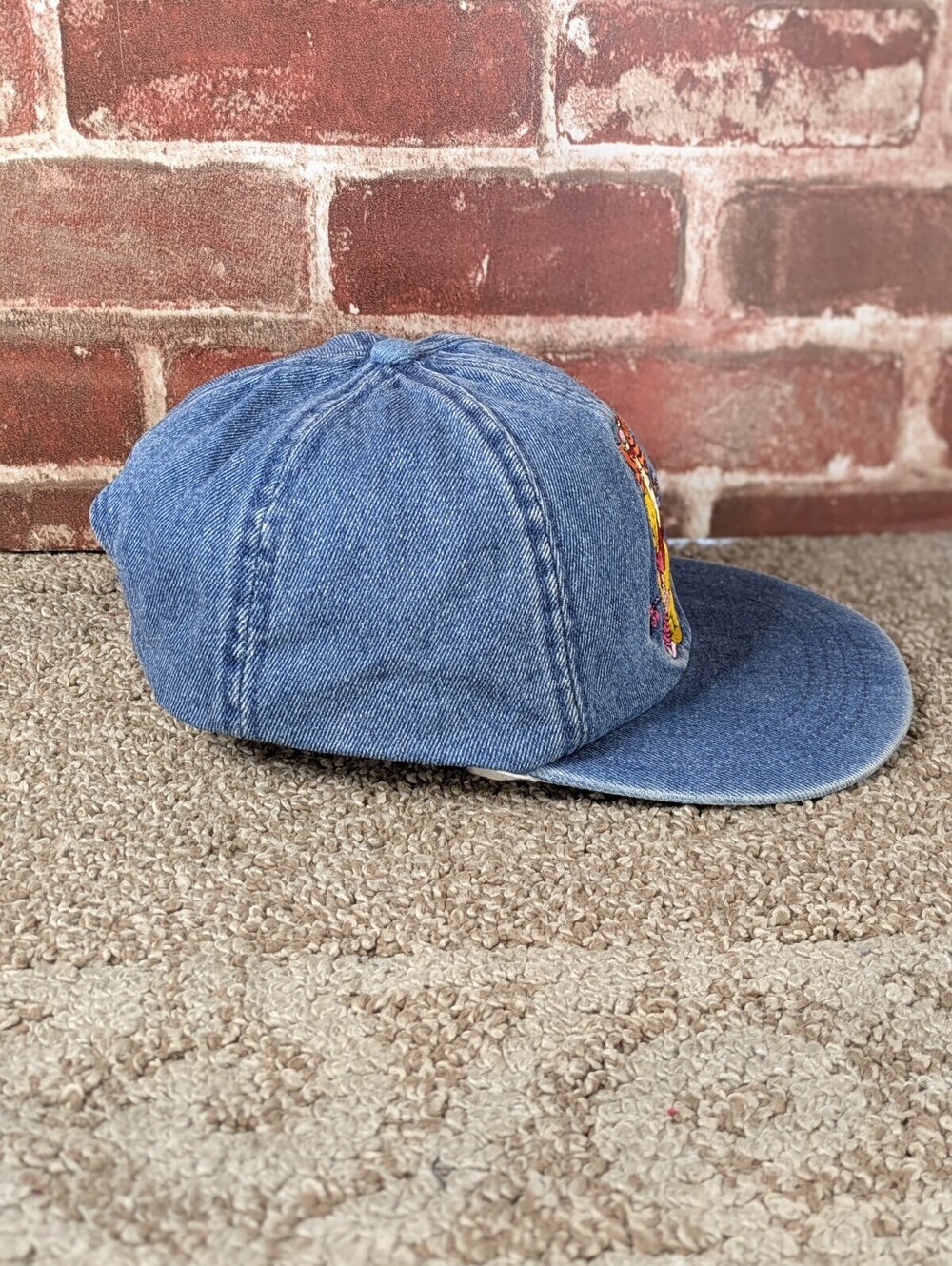 Disney Winnie the Pooh Vintage Fitted Denim Baseball Hat Girls Size 4 6X - Picture 3 of 9
